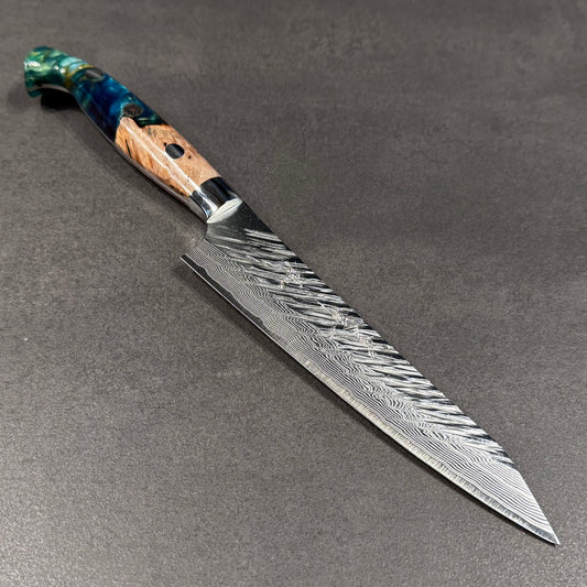 風神 ペティ 150mm 樺&グリーンレジン