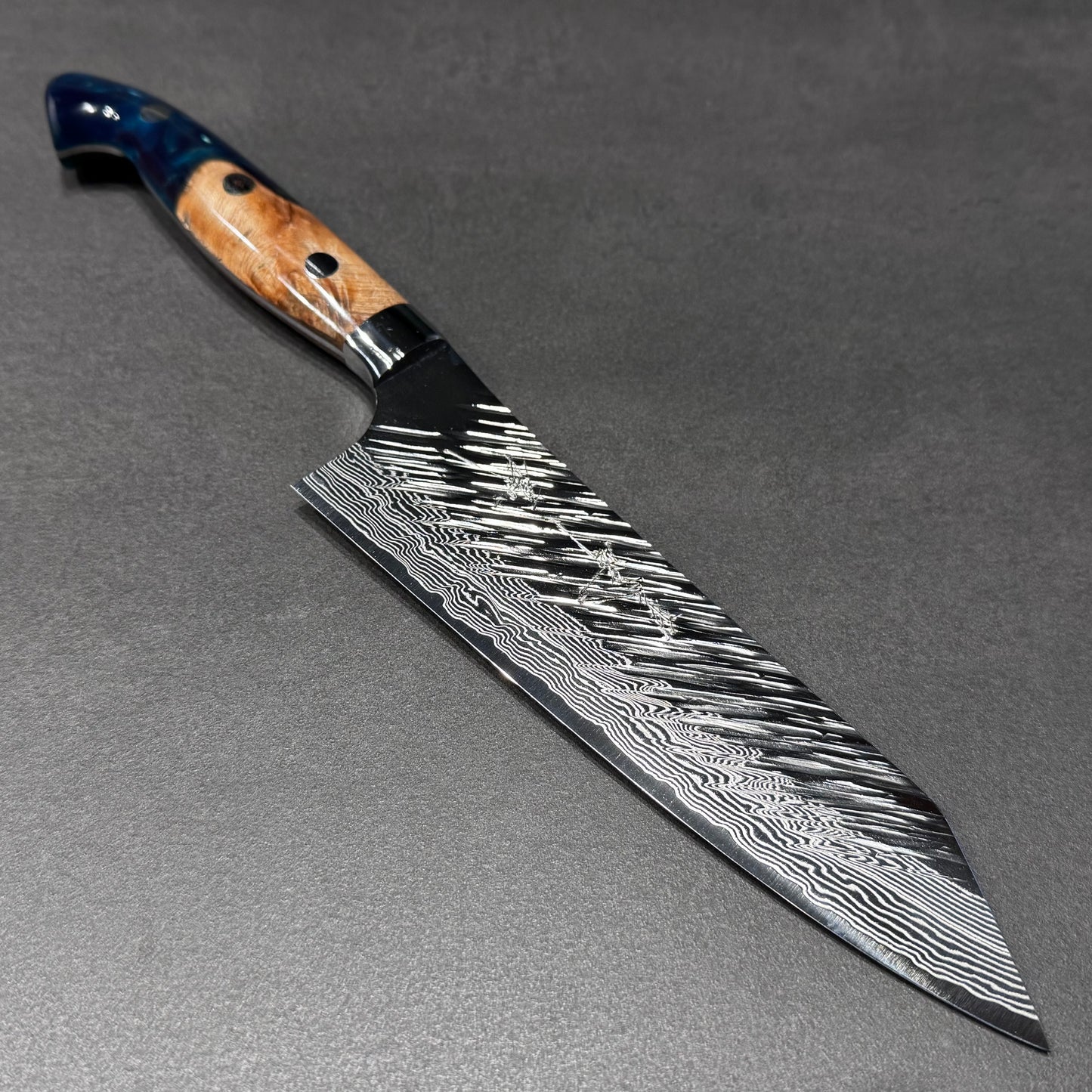 Fujin Bunka 170mm Birch wood & Green resin