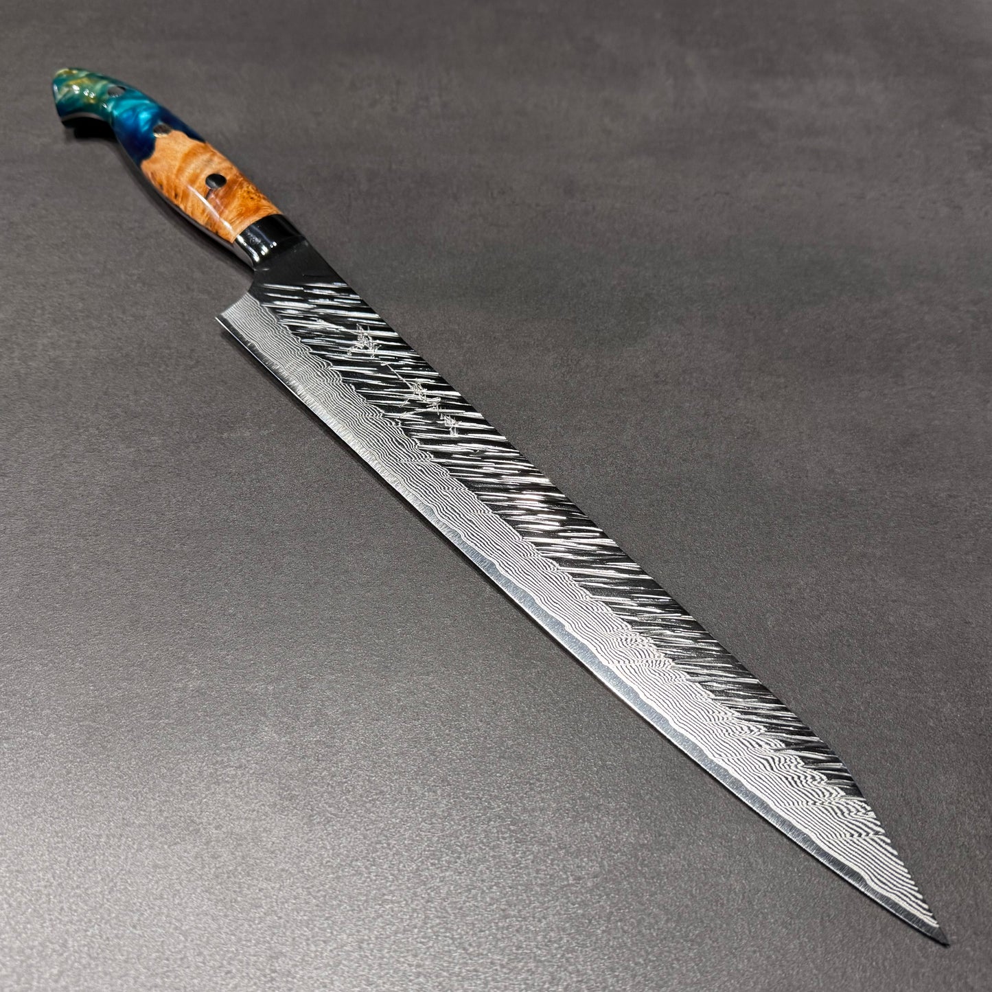 Fujin Sujihiki 270mm Birch wood & Green resin