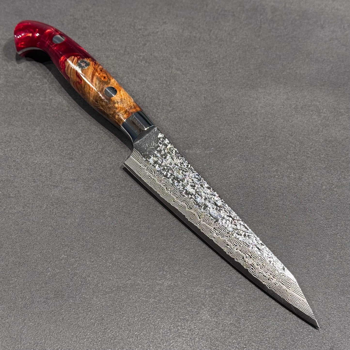 Shizuku Petty 130mm Birch wood & Red resin