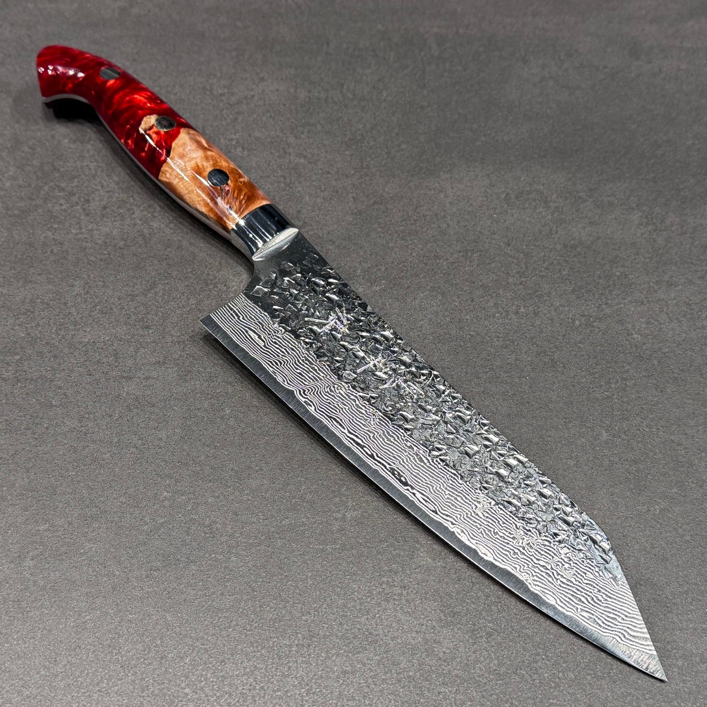 Shizuku Bunka 170mm Birch wood & Red resin