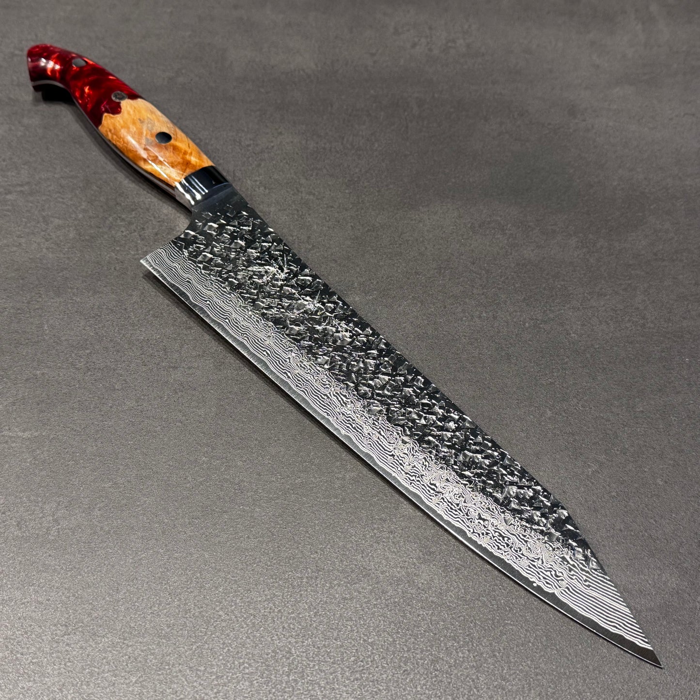 Shizuku Gyuto 240mm Birch wood & Red resin