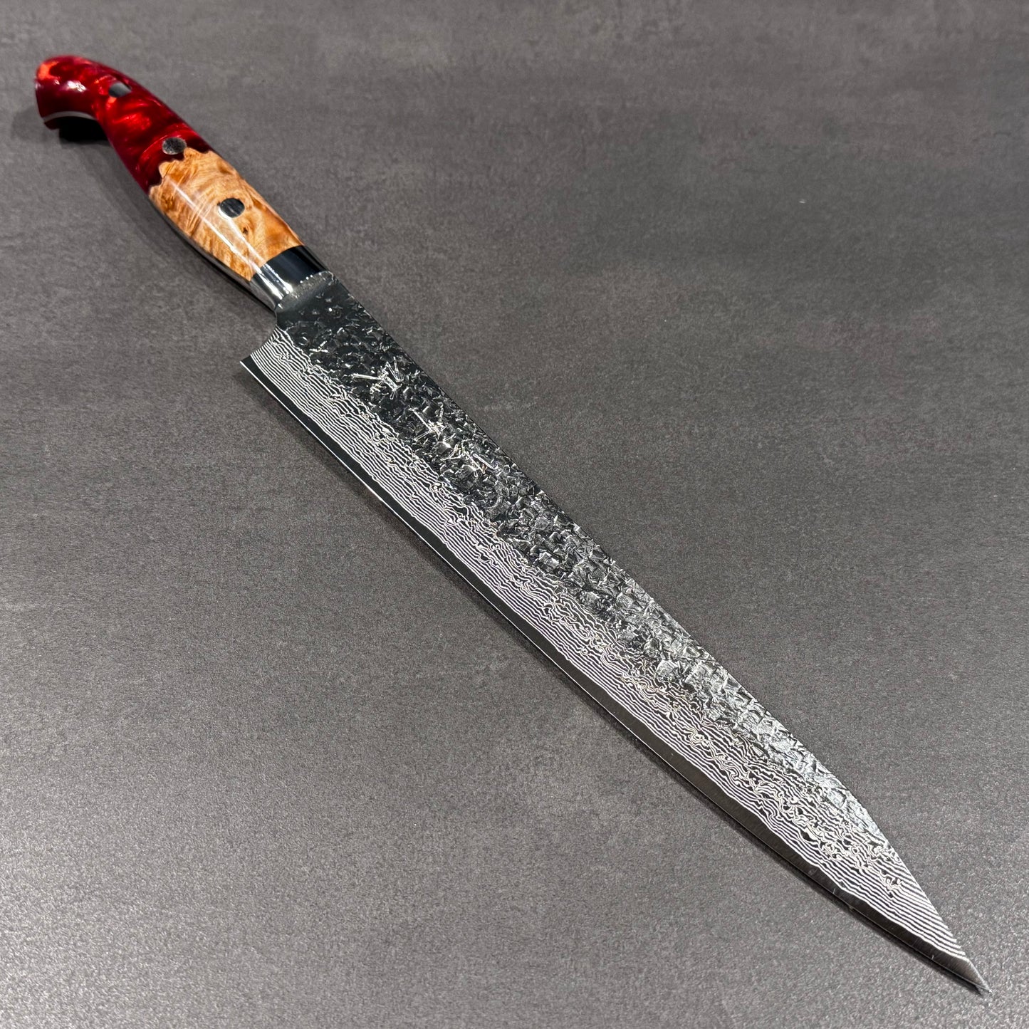 Shizuku Sujihiki 240mm Birch wood & Red resin