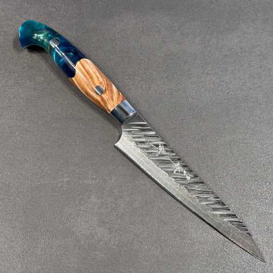 Fujin Petty 130mm Birch wood & Green resin