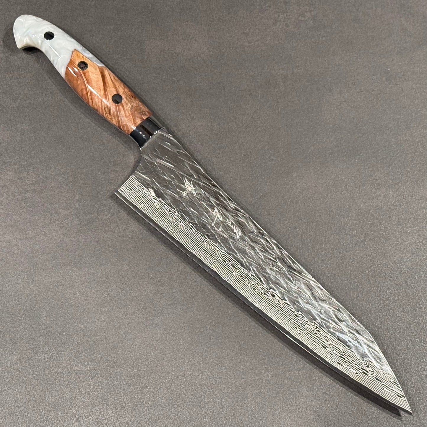 樹氷 牛刀 240mm 樺＆ホワイトレジン